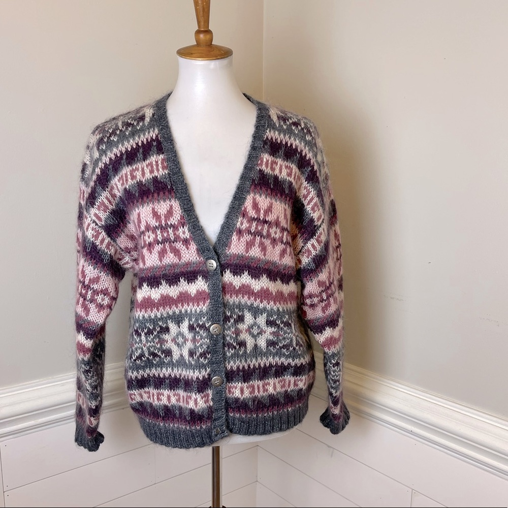 Maurices Lovely Pattern Mohair Blend Cardigan S FREE SHIP